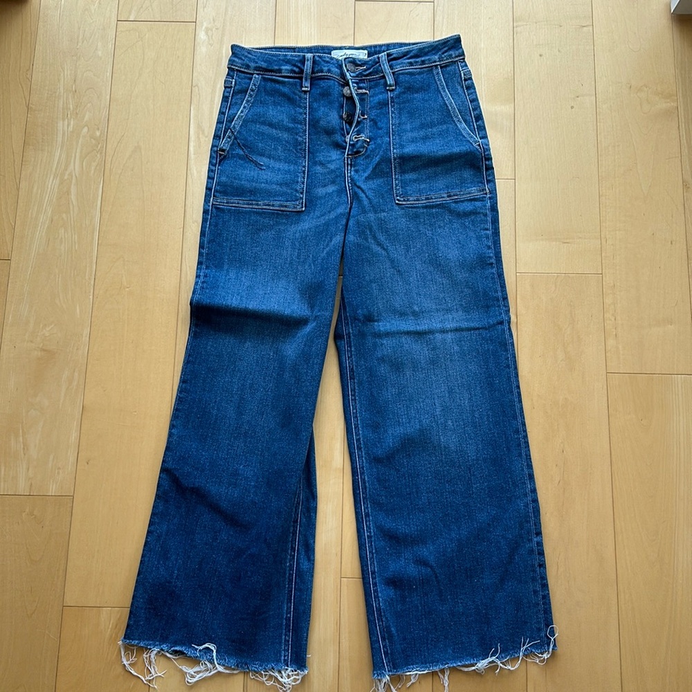 Carly Jeans wide leg jeans w/ button fly